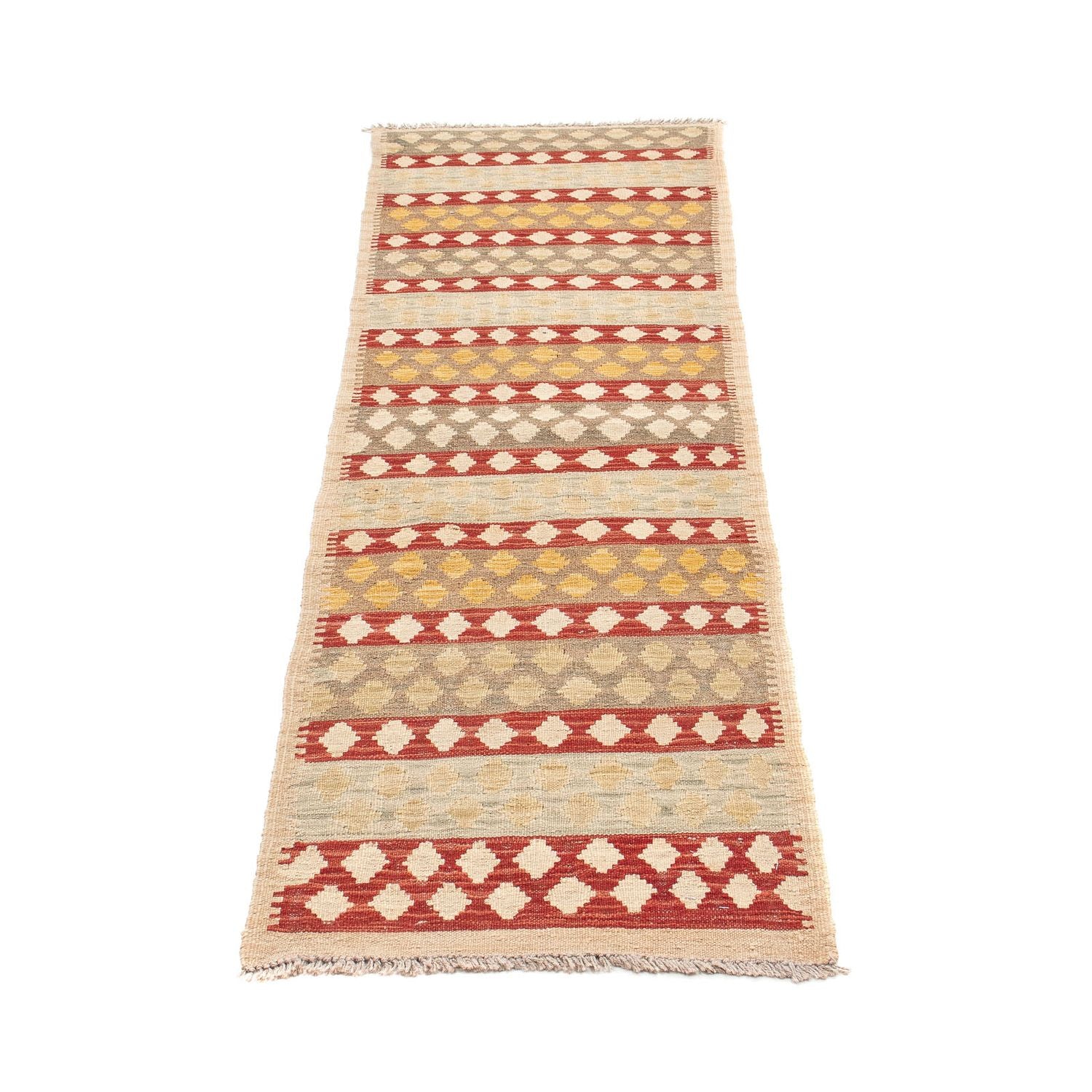 Tapis de couloir Tapis Kelim - Splash - 210 x 56 cm - multicolore
