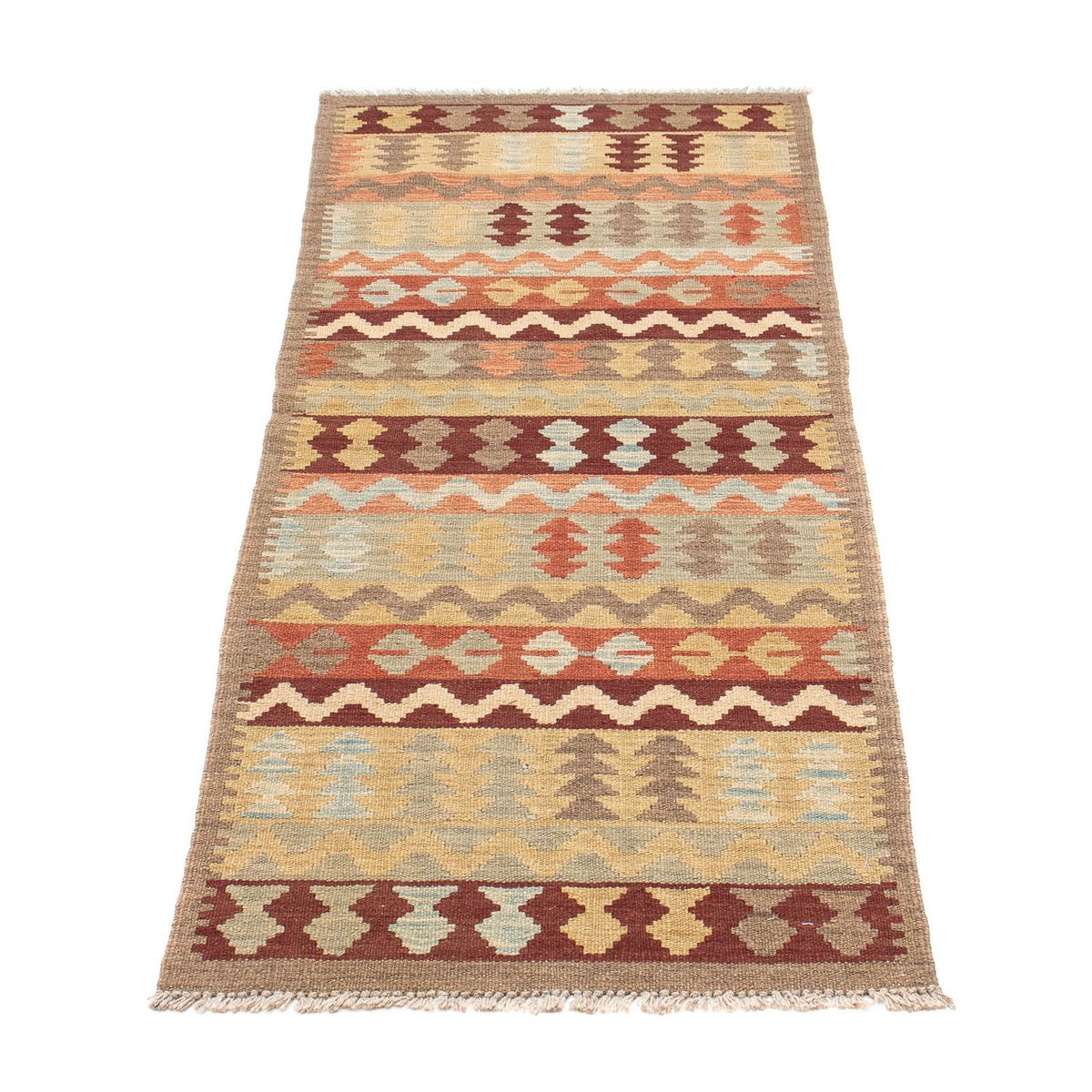 Tapis de couloir Tapis Kelim - Splash - 200 x 62 cm - multicolore