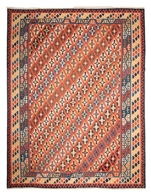 Tapis Kelim - Oriental - 388 x 308 cm - multicolore