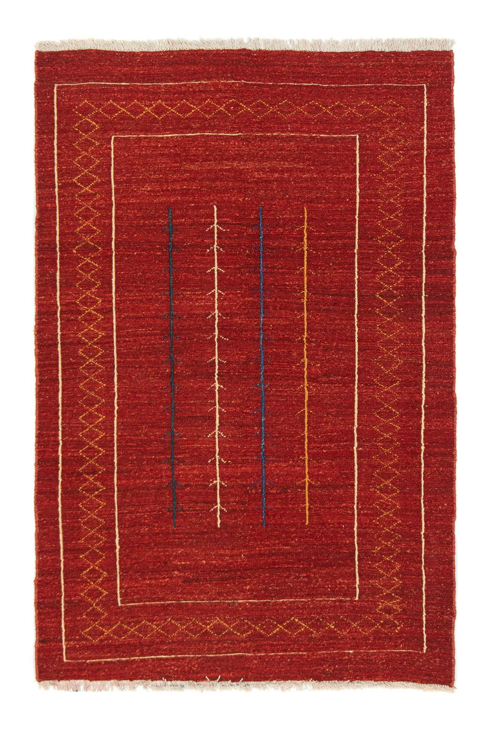 Tapis Gabbeh - Persan - 175 x 112 cm - rouge