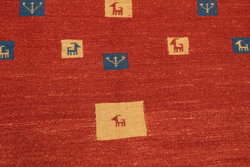 Tapis Gabbeh - Persan - 225 x 164 cm - rouge