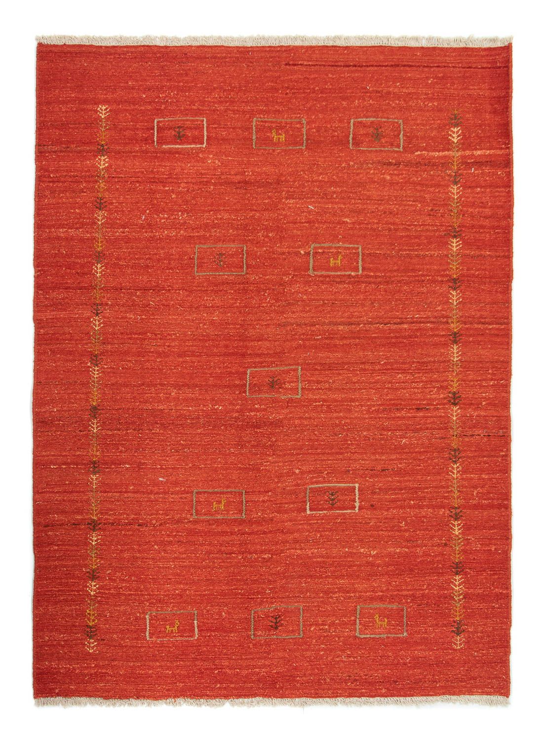 Tapis Gabbeh - Persan - 198 x 143 cm - rouge