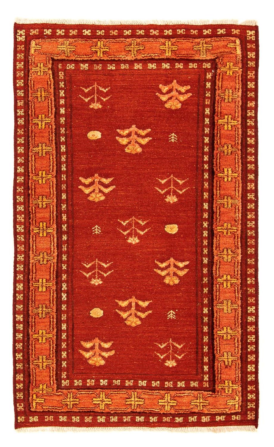 Tapis Gabbeh - Loribaft Persan - 150 x 97 cm - rouge foncé