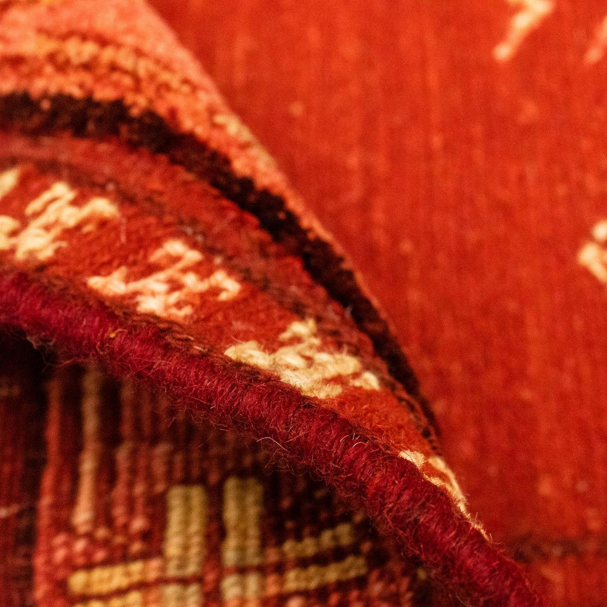 Tapis Gabbeh - Loribaft Persan - 150 x 97 cm - rouge foncé