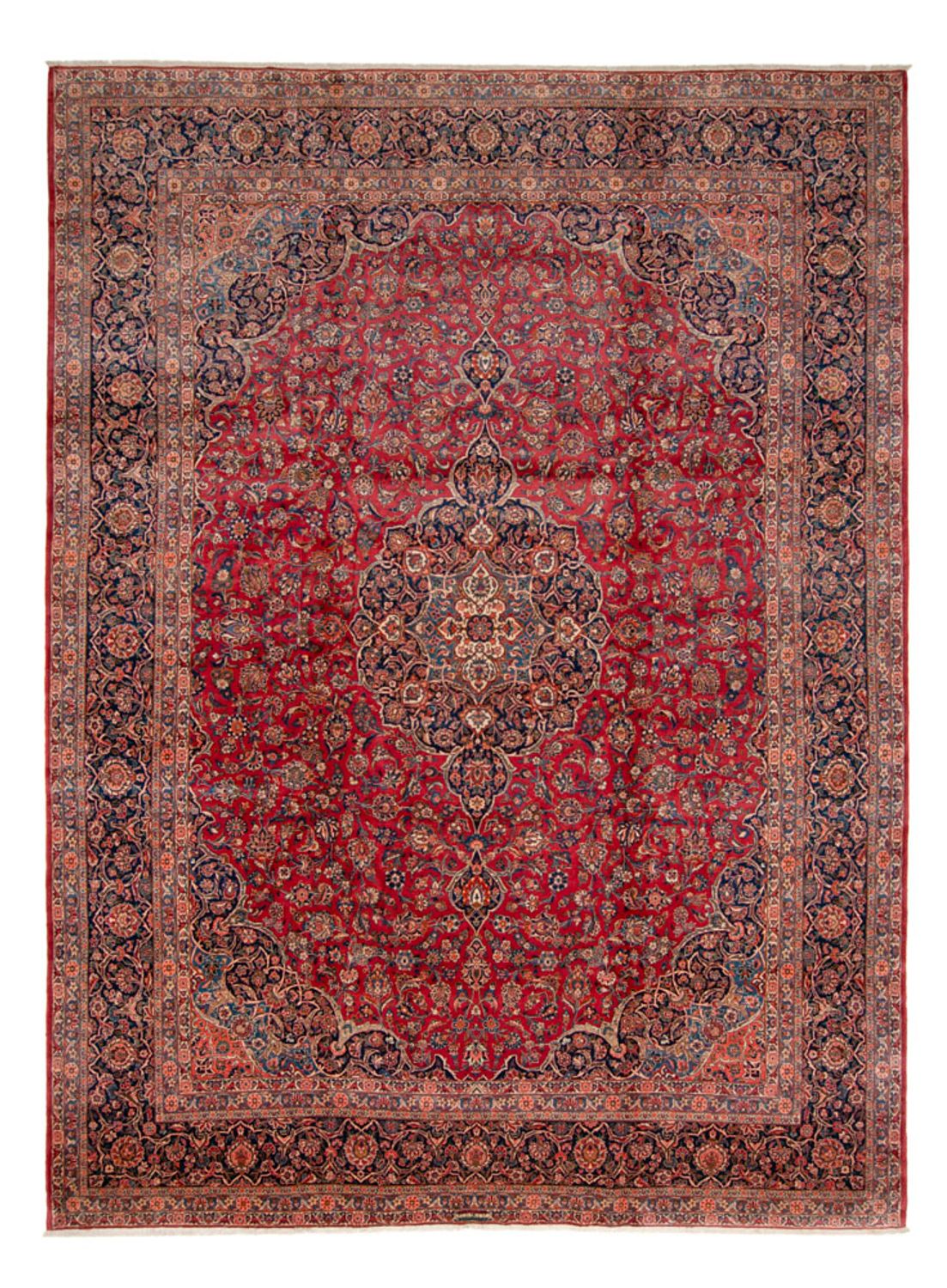 Tapis persan - Keshan - 467 x 328 cm - rouge