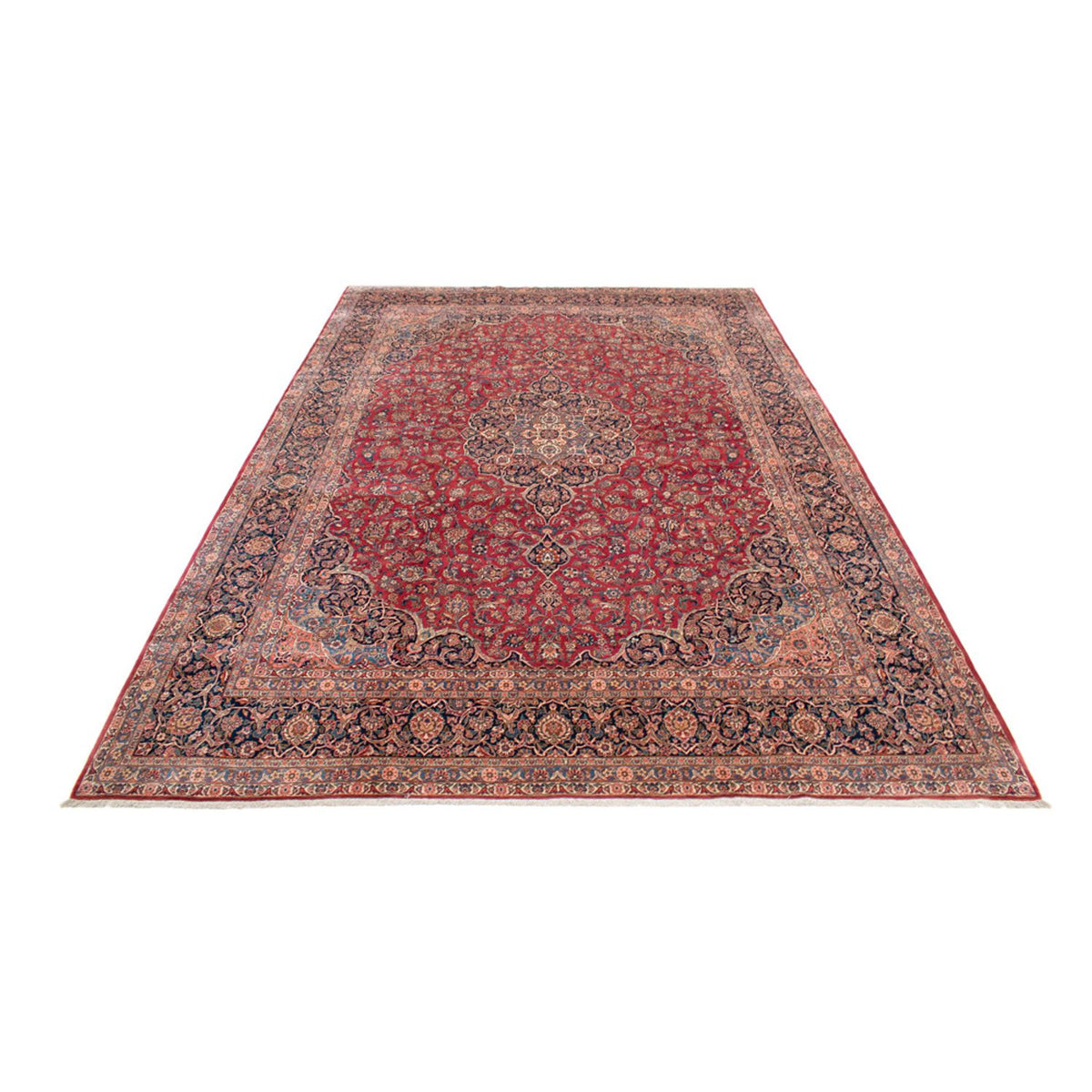 Tapis persan - Keshan - 467 x 328 cm - rouge