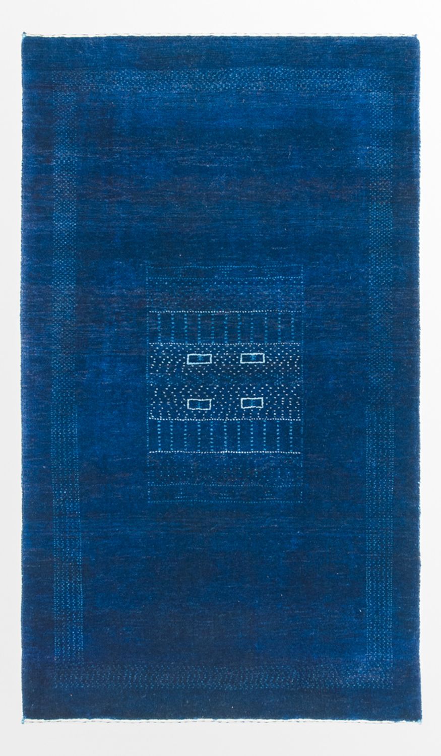 Tapis Gabbeh - Loribaft Persan - 132 x 75 cm - bleu foncé