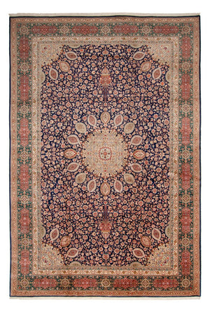 Tapis persan - Tabriz - Royal - 517 x 352 cm - bleu foncé