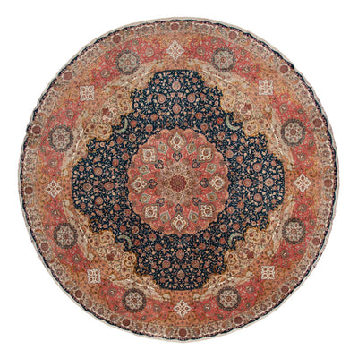 Tapis persan - Tabriz - Premium ronde  - 500 x 500 cm - bleu