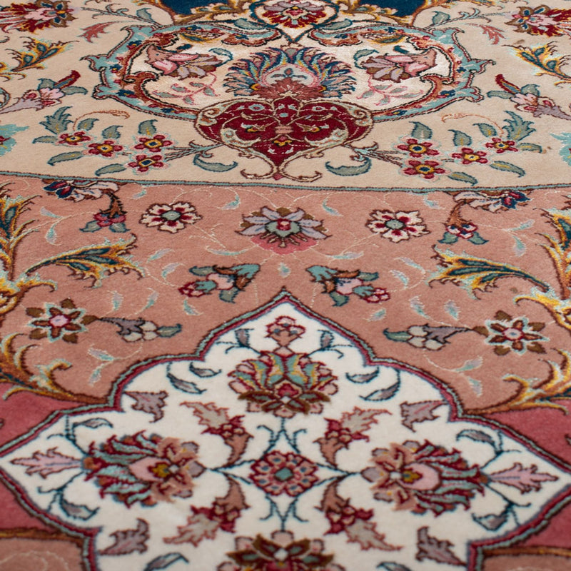 Tapis persan - Tabriz - Premium ronde  - 500 x 500 cm - bleu