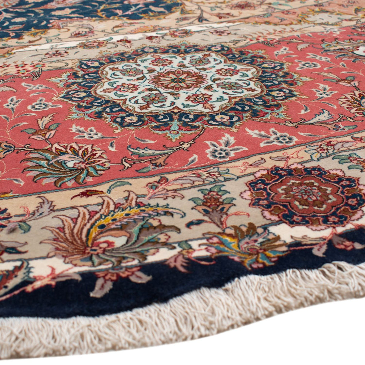 Tapis persan - Tabriz - Premium ronde  - 500 x 500 cm - bleu