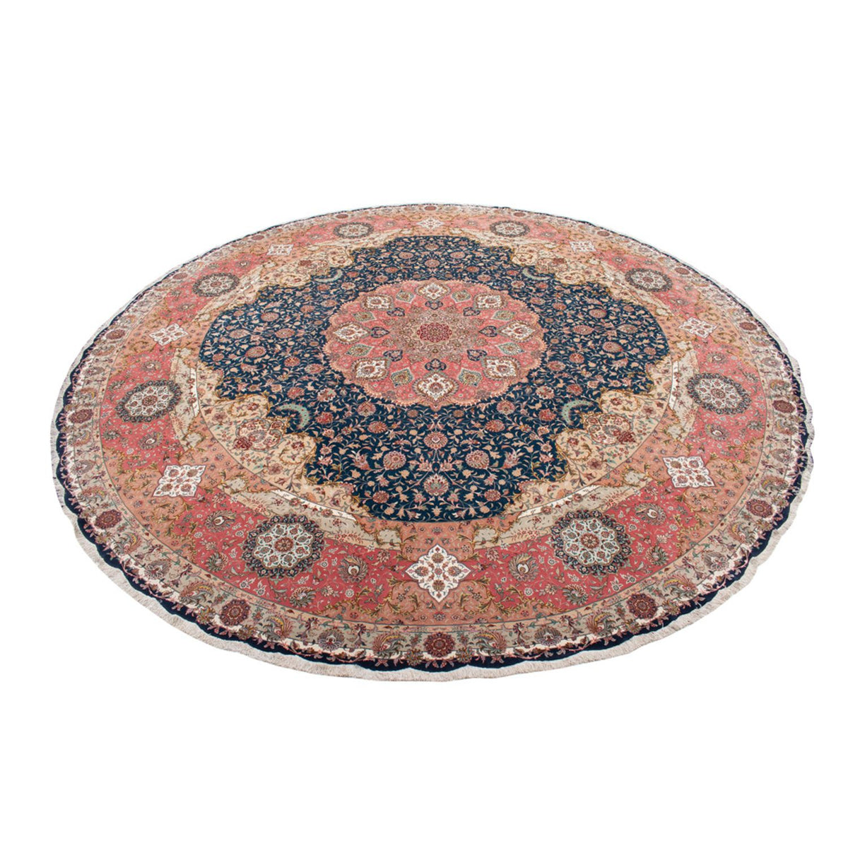 Tapis persan - Tabriz - Premium ronde  - 500 x 500 cm - bleu