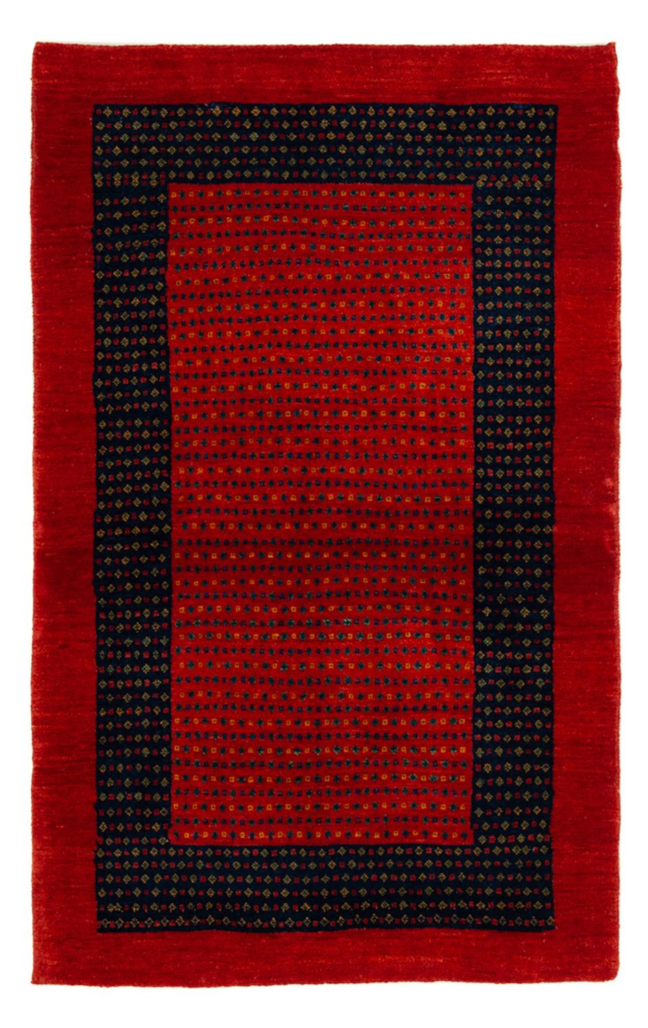 Tapis Gabbeh - Loribaft Persan - 136 x 82 cm - rouge