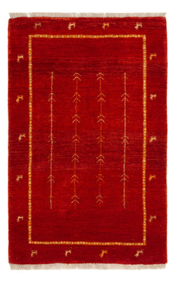 Tapis Gabbeh - Loribaft Persan - 133 x 84 cm - rouge