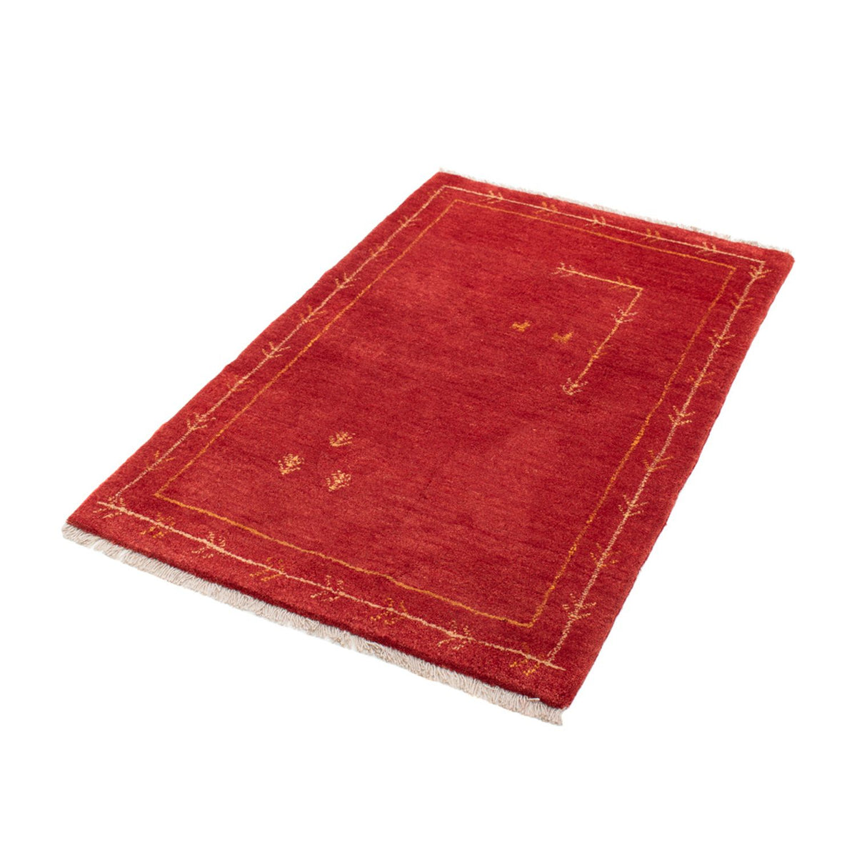 Tapis Gabbeh - Loribaft Persan - 126 x 85 cm - rouge