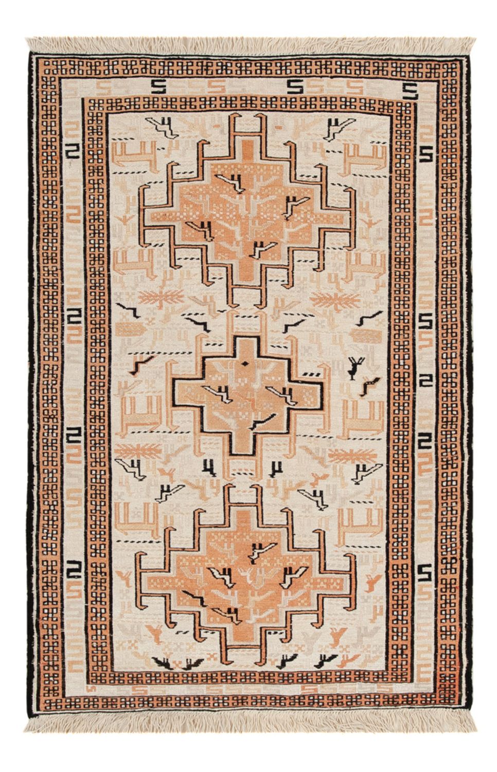 Tapis Kelim - Oriental - 101 x 65 cm - beige