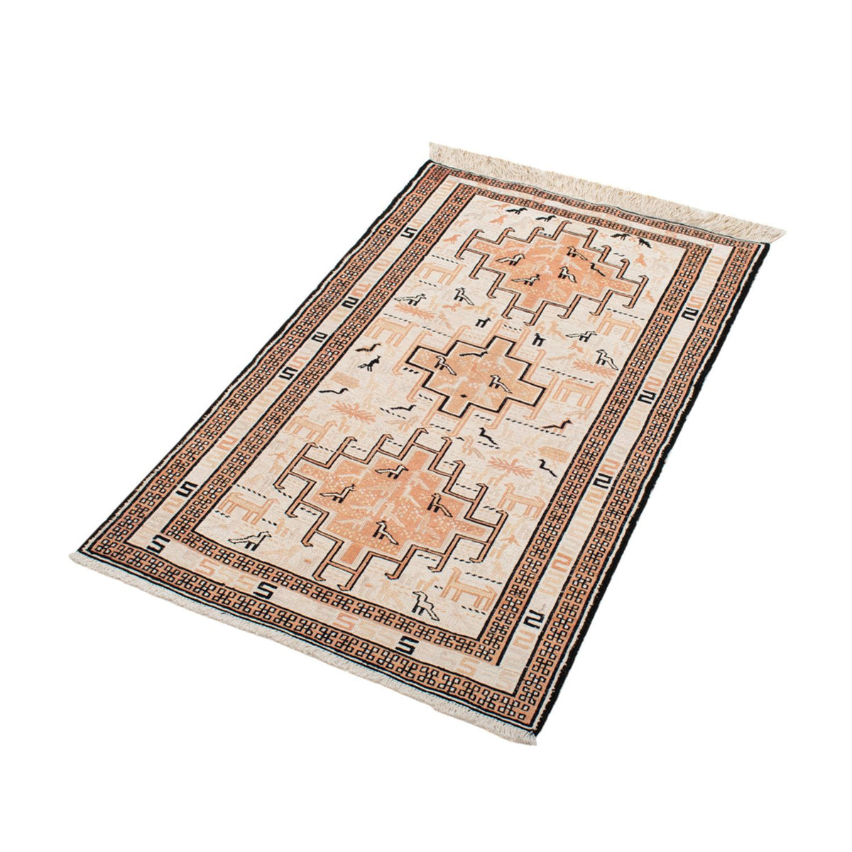 Tapis Kelim - Oriental - 101 x 65 cm - beige