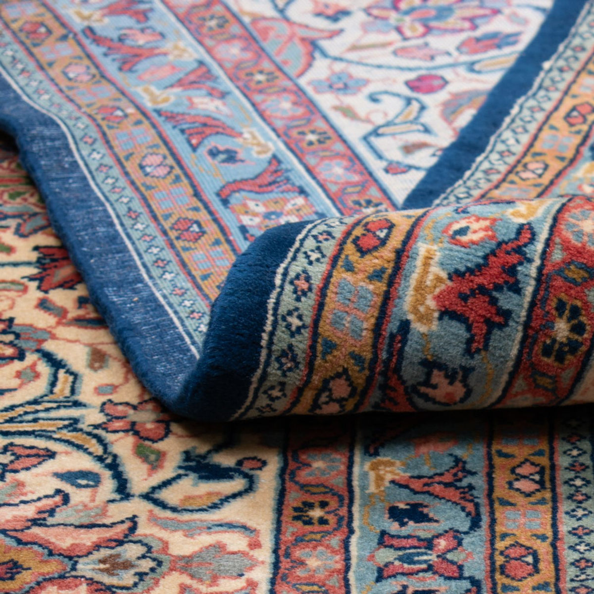 Tapis persan - Classique - 430 x 348 cm - bleu foncé