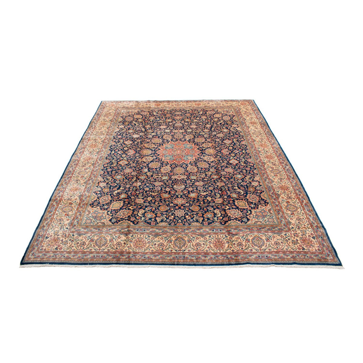 Tapis persan - Classique - 430 x 348 cm - bleu foncé