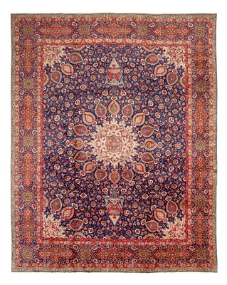 Tapis persan - Tabriz - 440 x 354 cm - bleu foncé