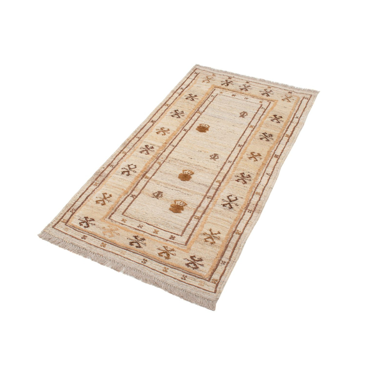 Tapis Gabbeh - Persan - 142 x 73 cm - beige