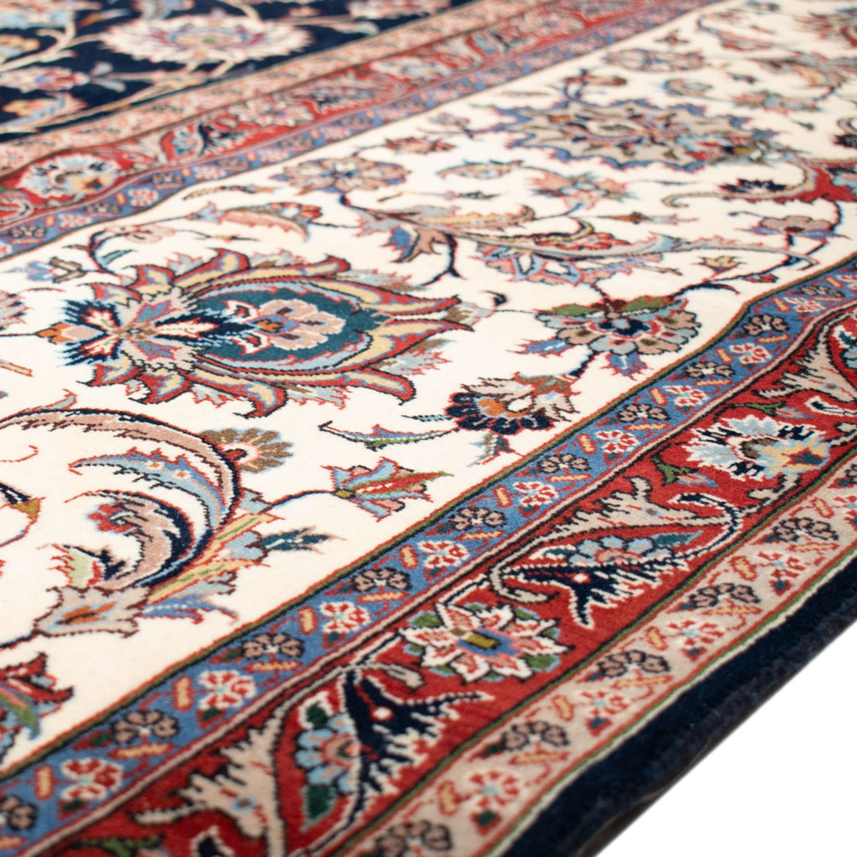 Tapis persan - Classique carré  - 388 x 388 cm - bleu foncé