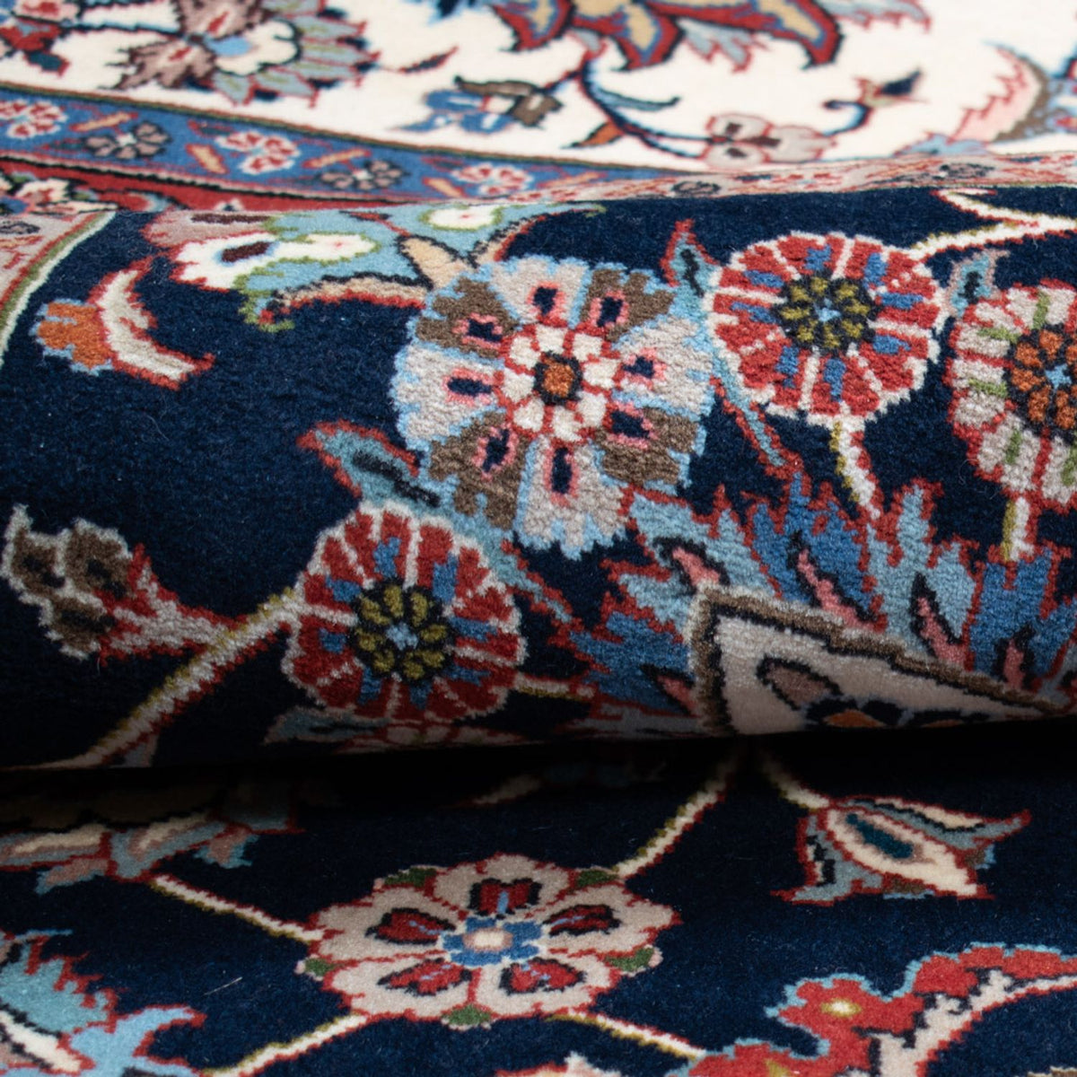 Tapis persan - Classique carré  - 388 x 388 cm - bleu foncé