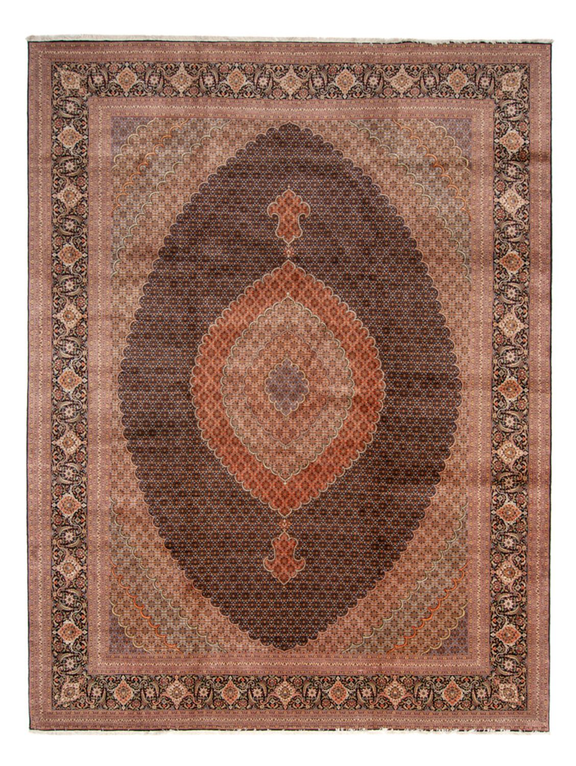 Tapis persan - Tabriz - Premium - 490 x 360 cm - bleu foncé