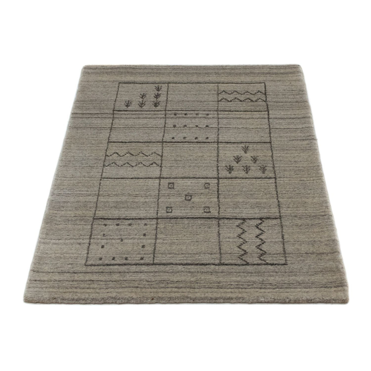 Tapis vintage - 90 x 60 cm - argent