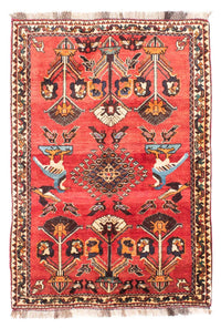 Tapis persan - Nomadic - 168 x 112 cm - rouge foncé