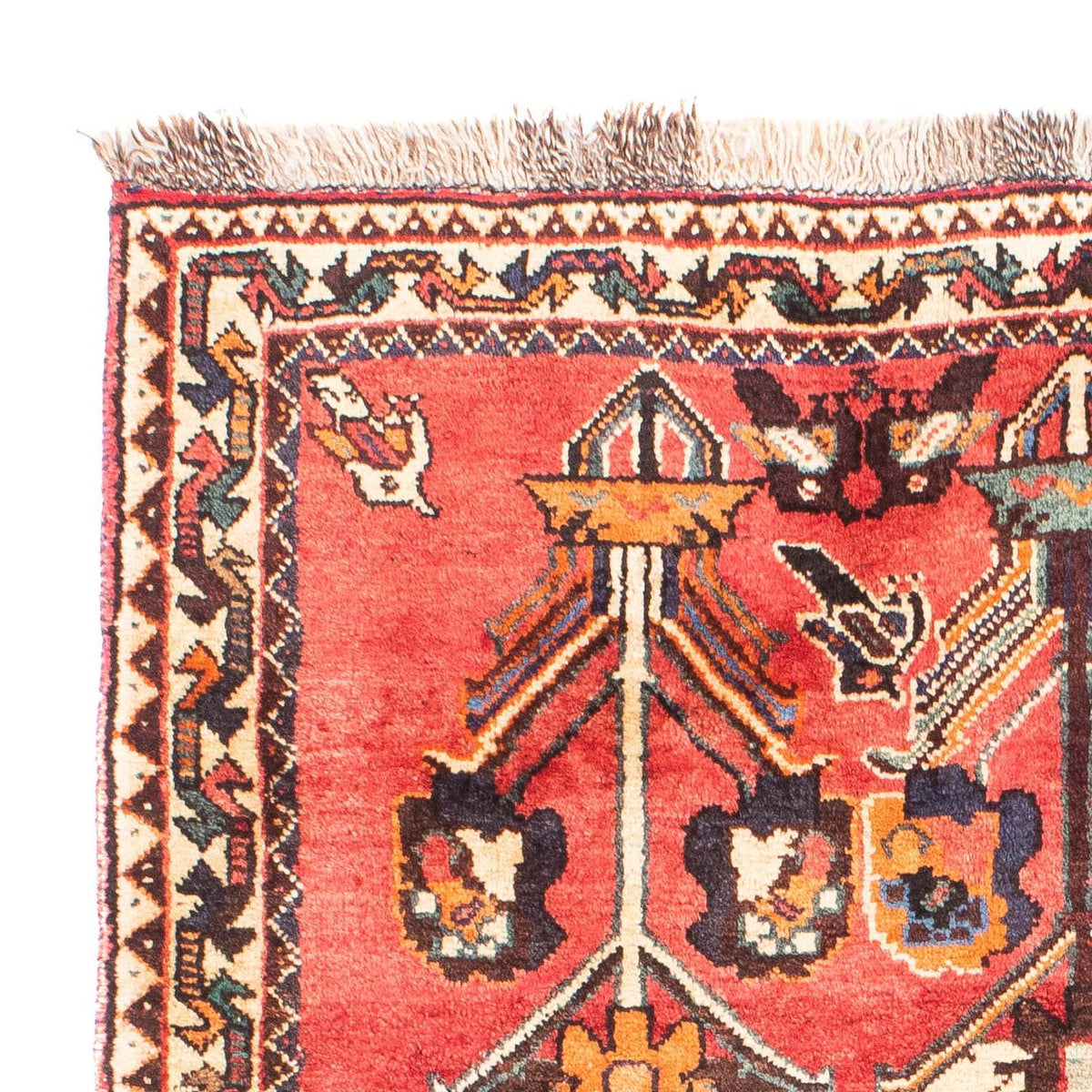 Tapis persan - Nomadic - 168 x 112 cm - rouge foncé