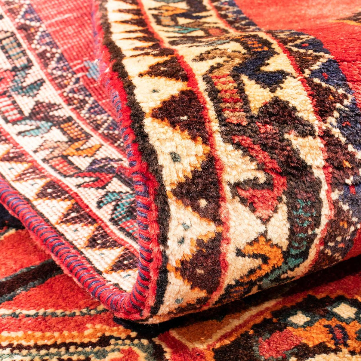 Tapis persan - Nomadic - 168 x 112 cm - rouge foncé