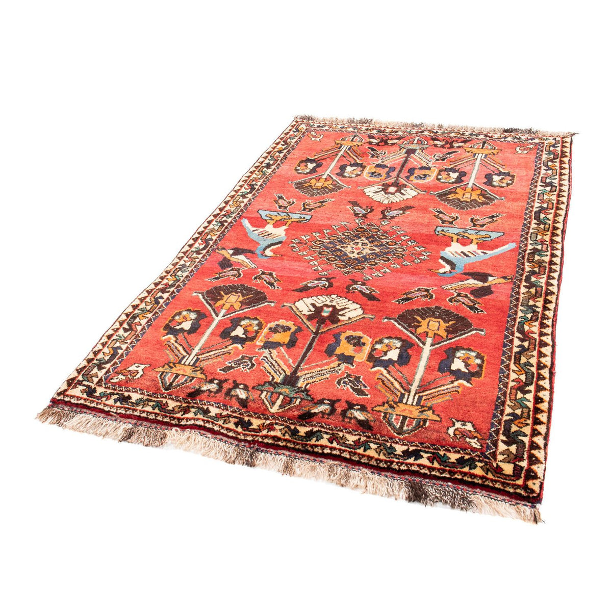 Tapis persan - Nomadic - 168 x 112 cm - rouge foncé