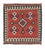 Tapis Kelim - Oriental carré  - 144 x 132 cm - rouge foncé