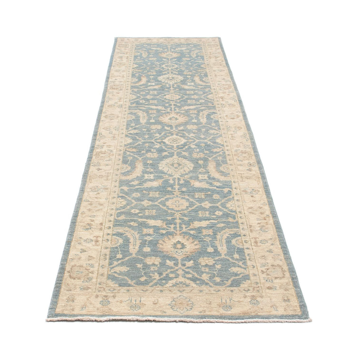 Tapis de couloir Tapis Ziegler - 296 x 82 cm - bleu clair
