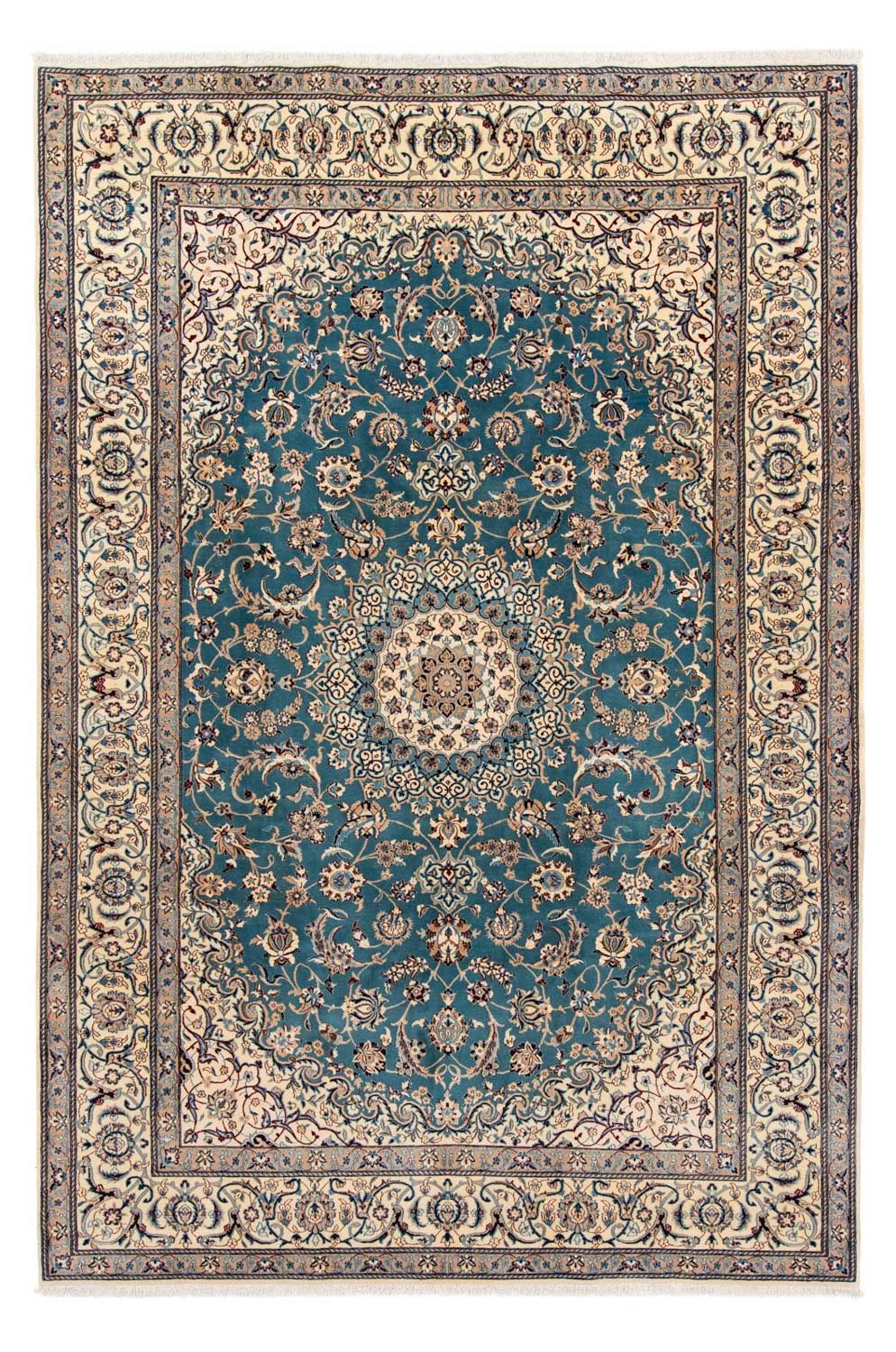 Tapis persan - Nain - 315 x 204 cm - bleu de mer