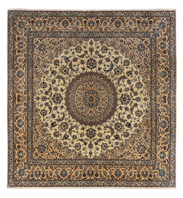 Tapis persan - Nain carré  - 307 x 296 cm - beige