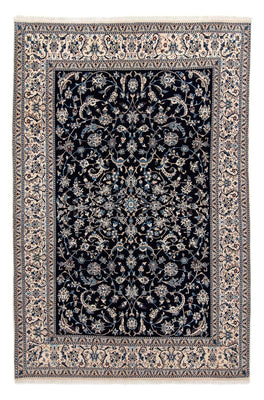 Tapis persan - Nain - 295 x 199 cm - bleu foncé