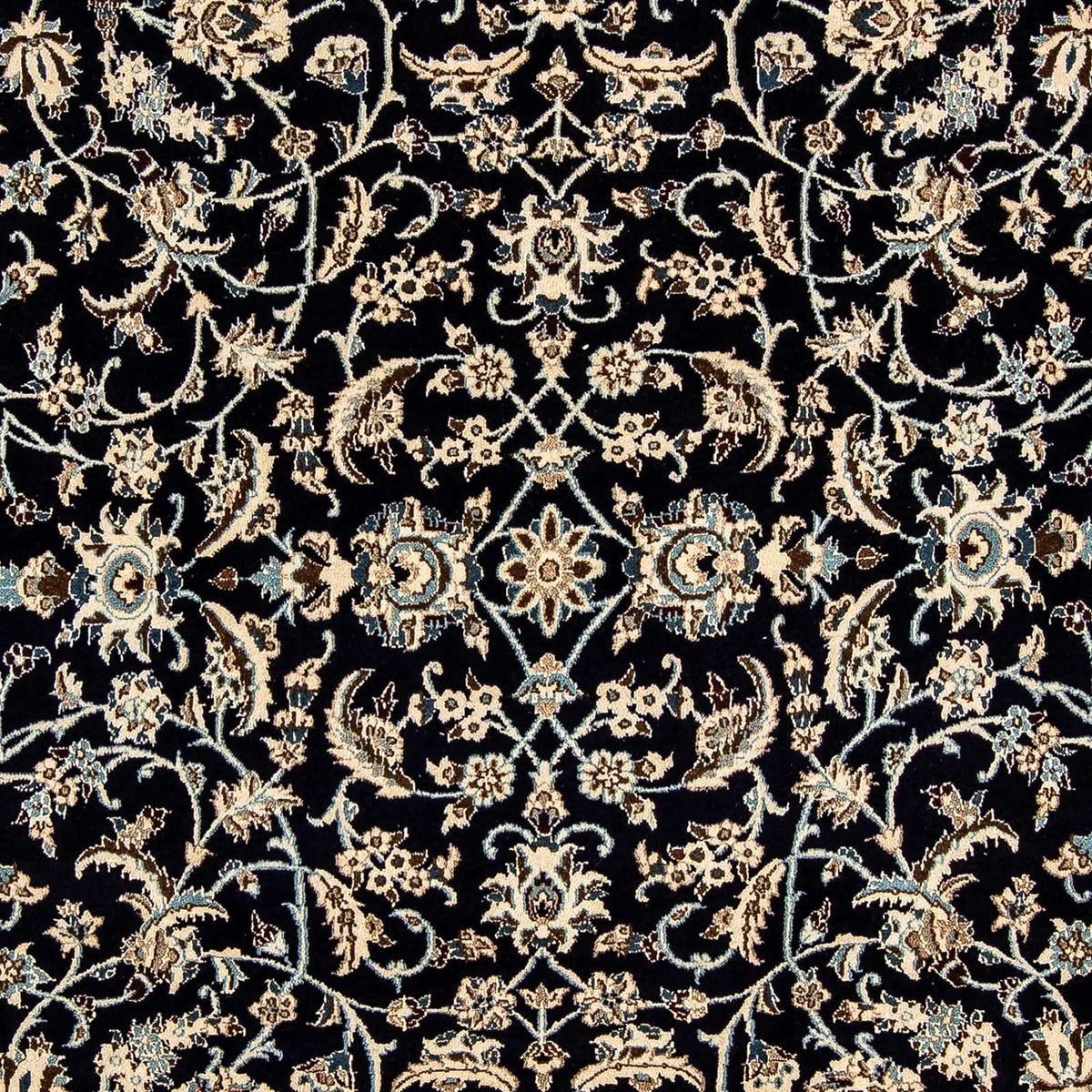 Tapis persan - Nain - 280 x 199 cm - bleu foncé