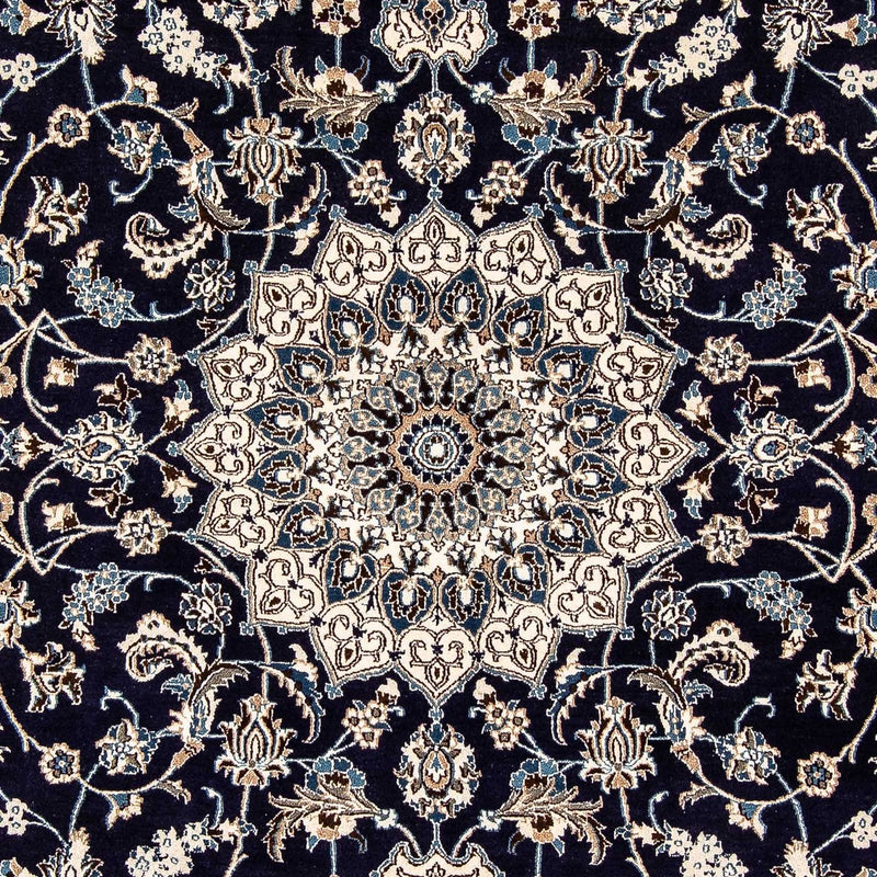 Tapis persan - Nain - 297 x 194 cm - bleu foncé