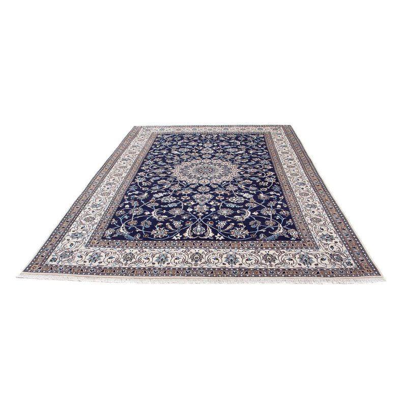 Tapis persan - Nain - 297 x 194 cm - bleu foncé
