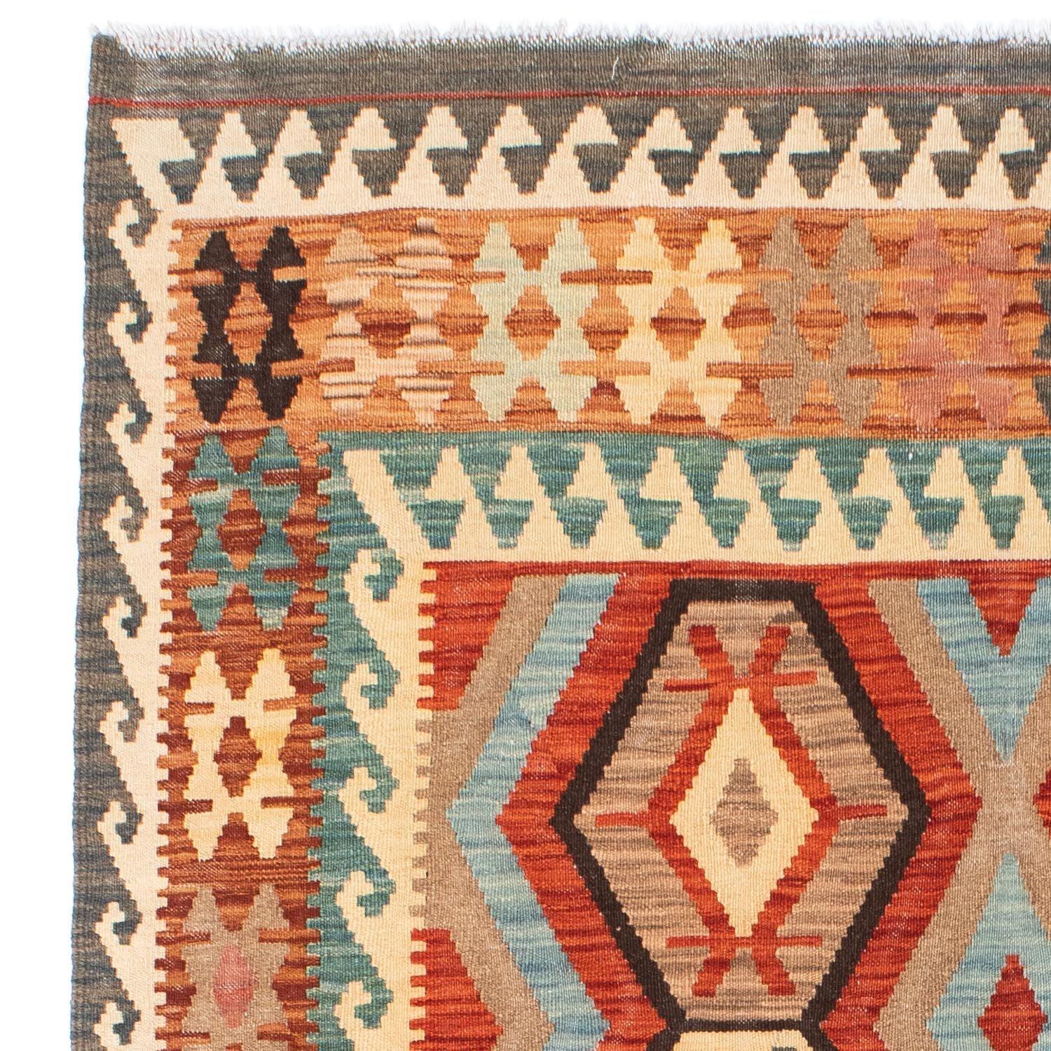 Tapis Kelim - Oriental - 198 x 152 cm - rouge