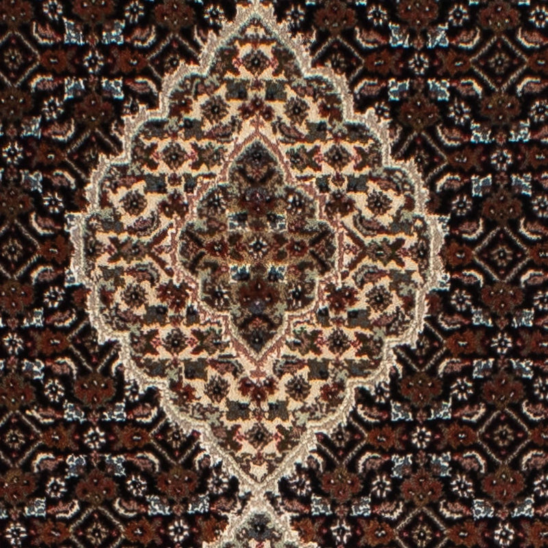 Tapis de couloir Tapis persan - Tabriz - 393 x 83 cm - bleu foncé
