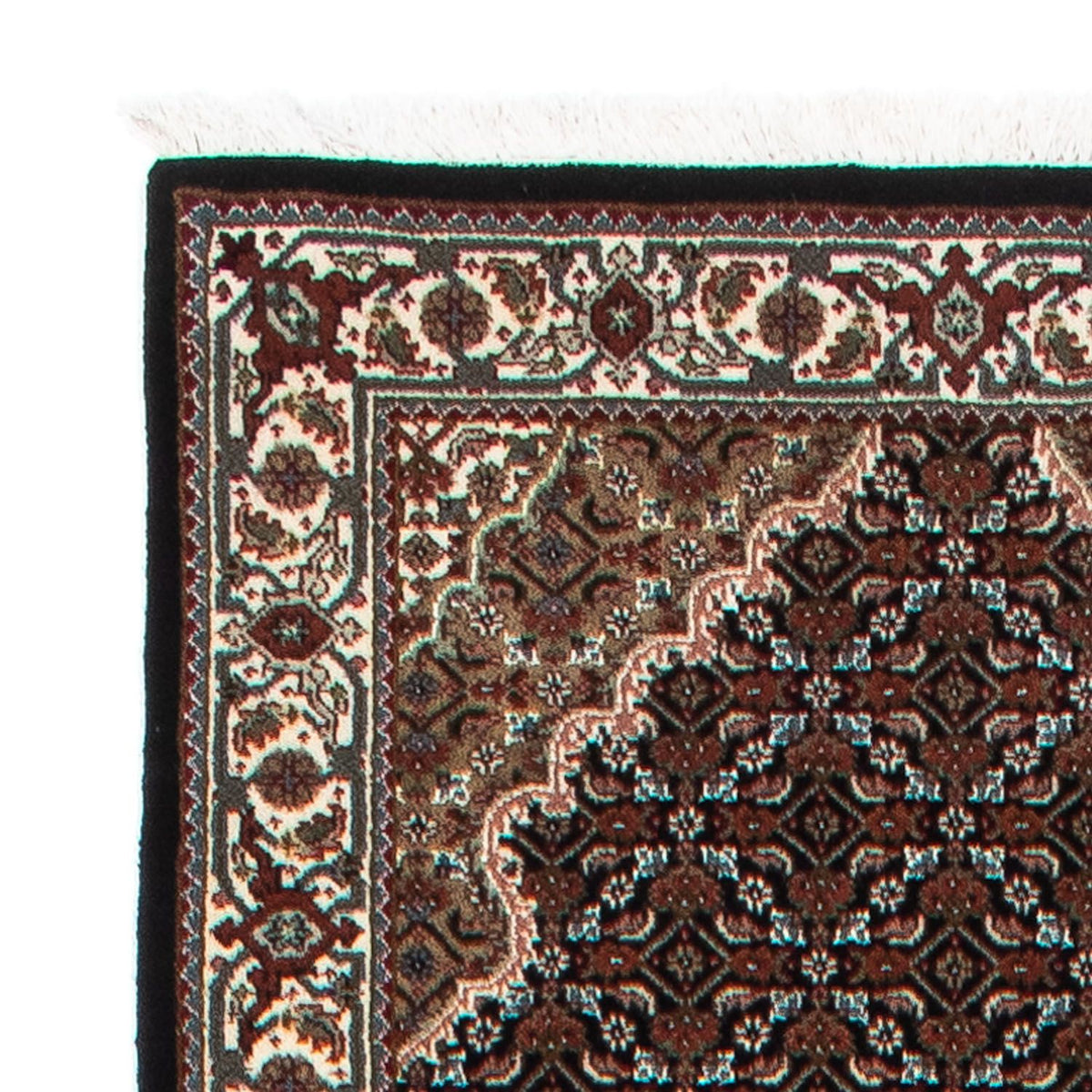 Tapis de couloir Tapis persan - Tabriz - 401 x 82 cm - bleu foncé