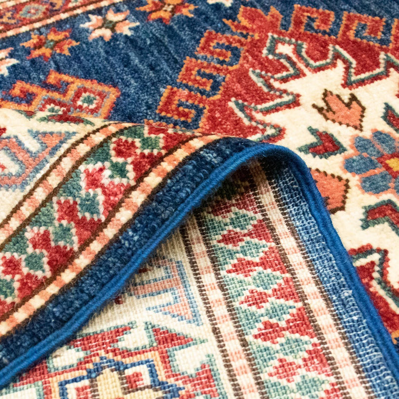 Tapis Ziegler - Kazak - 156 x 90 cm - bleu foncé