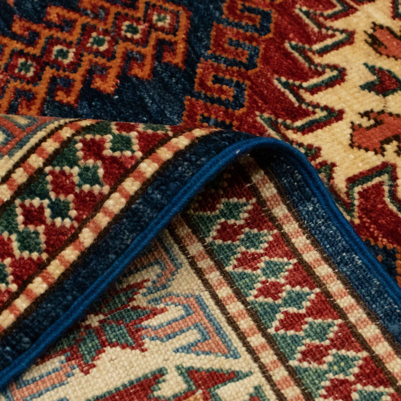 Tapis Ziegler - Kazak - 157 x 93 cm - bleu foncé