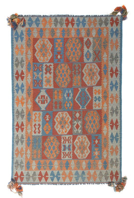 Tapis Kelim - Tendance - 252 x 172 cm - multicolore