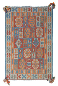 Tapis Kelim - Tendance - 252 x 172 cm - multicolore