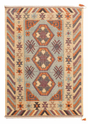 Tapis Kelim - Oriental - 204 x 147 cm - multicolore