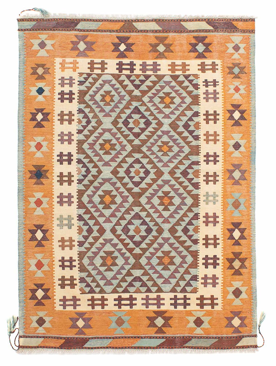 Tapis Kelim - Oriental - 197 x 144 cm - multicolore